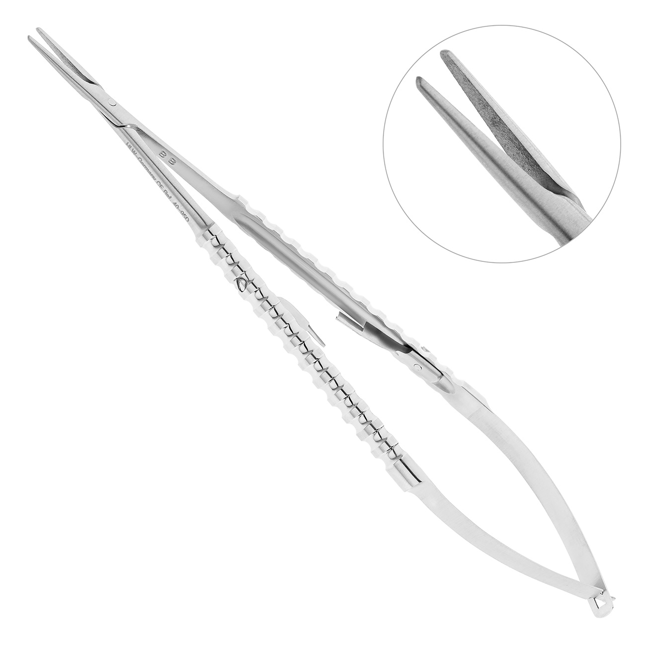 Иглодержатель хирургический прямой Micro-Nadelhalter , 18 см, 40-95D*