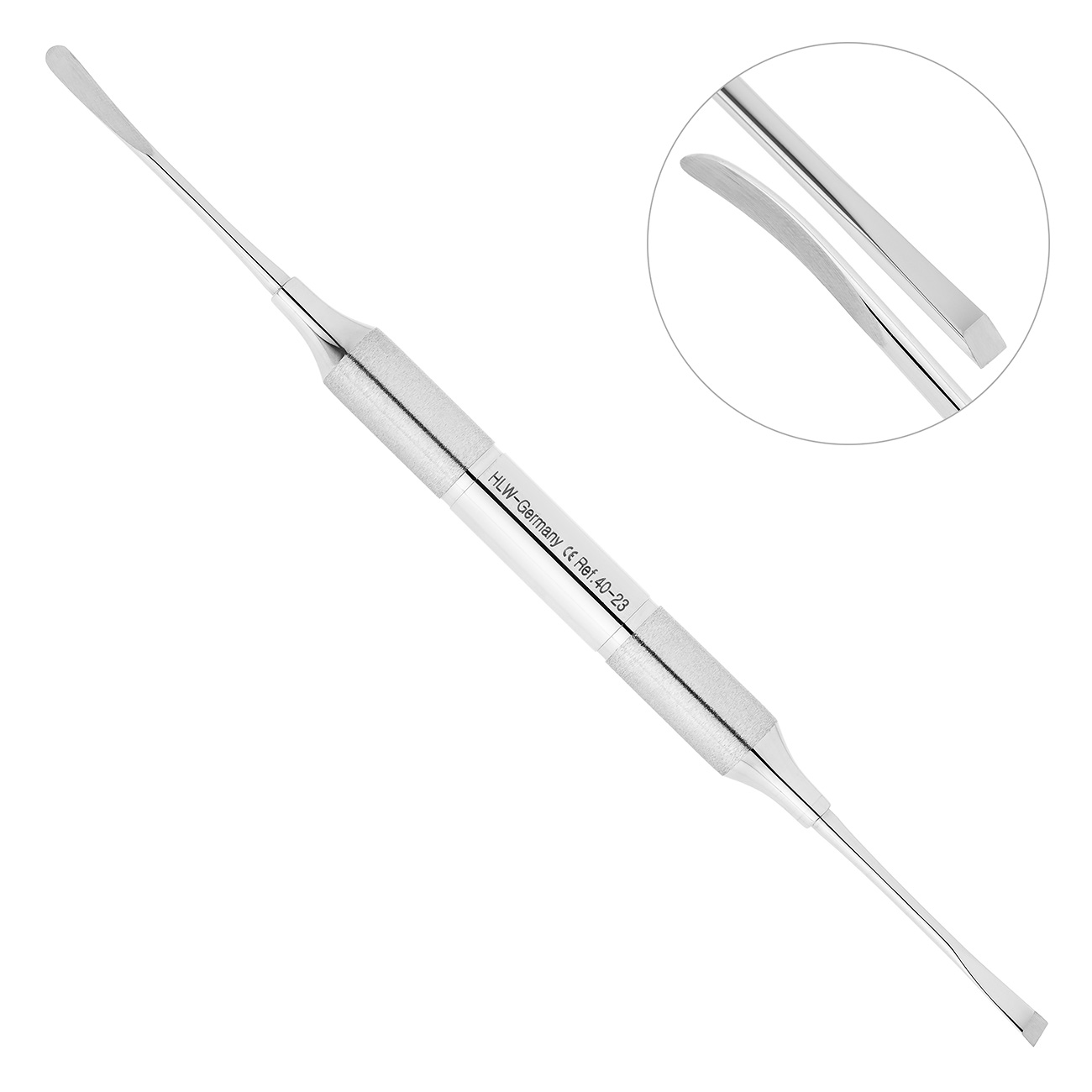 Распатор, ручка DELUXE, диаметр 10 мм, 3,5-3,5 мм, 40-23*